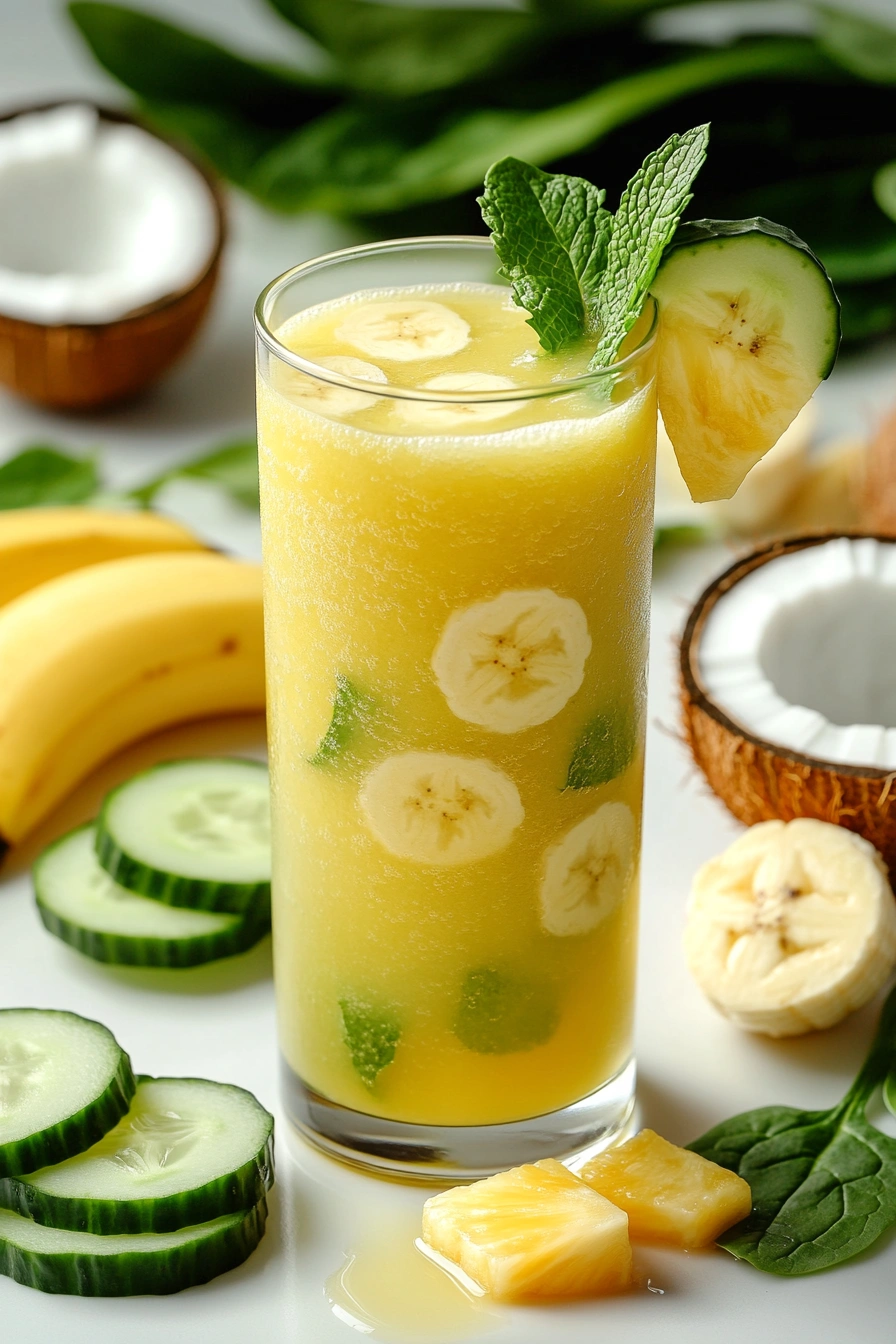 Banana Pineapple Coconut Smoothie - creamy, tropical, and deeply refreshing