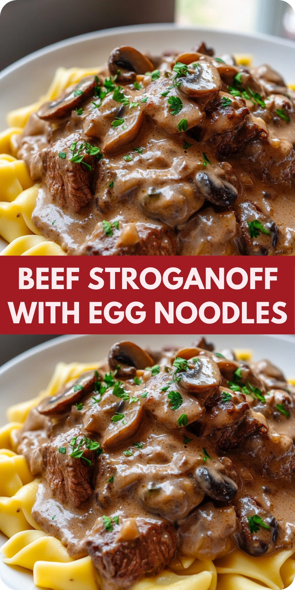 Beef Stroganoff with Egg Noodles
