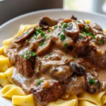 Beef Stroganoff with Egg Noodles
