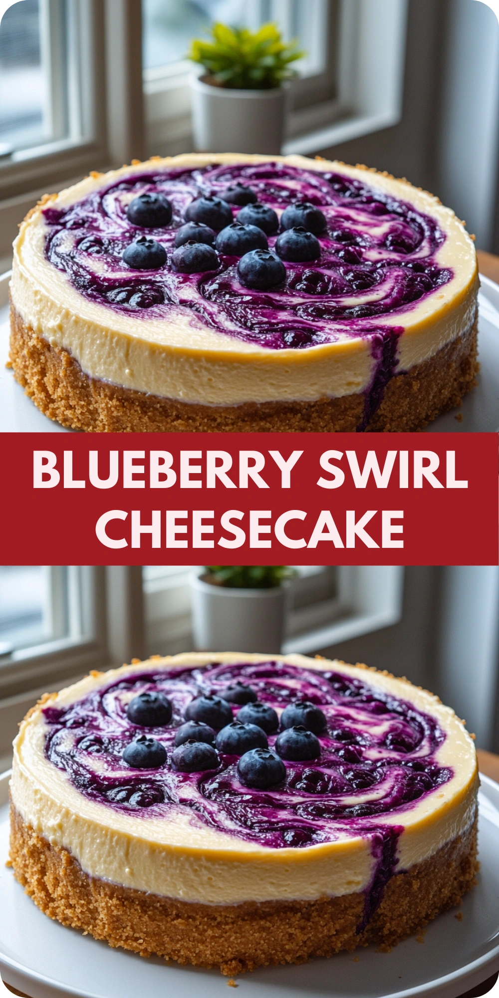 Blueberry Swirl Cheesecake
