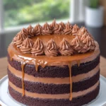 Chocolate Fudge Birthday Cake with Salted Caramel