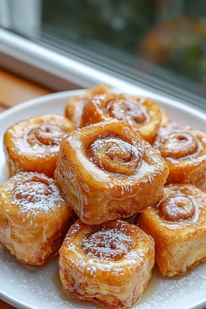 Cinnamon Roll French Toast Bites