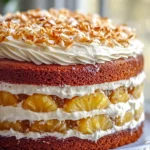 Coconut and Pineapple Birthday Cake with Toasted