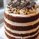 Cookies and Cream Birthday Cake with Oreo Frosting