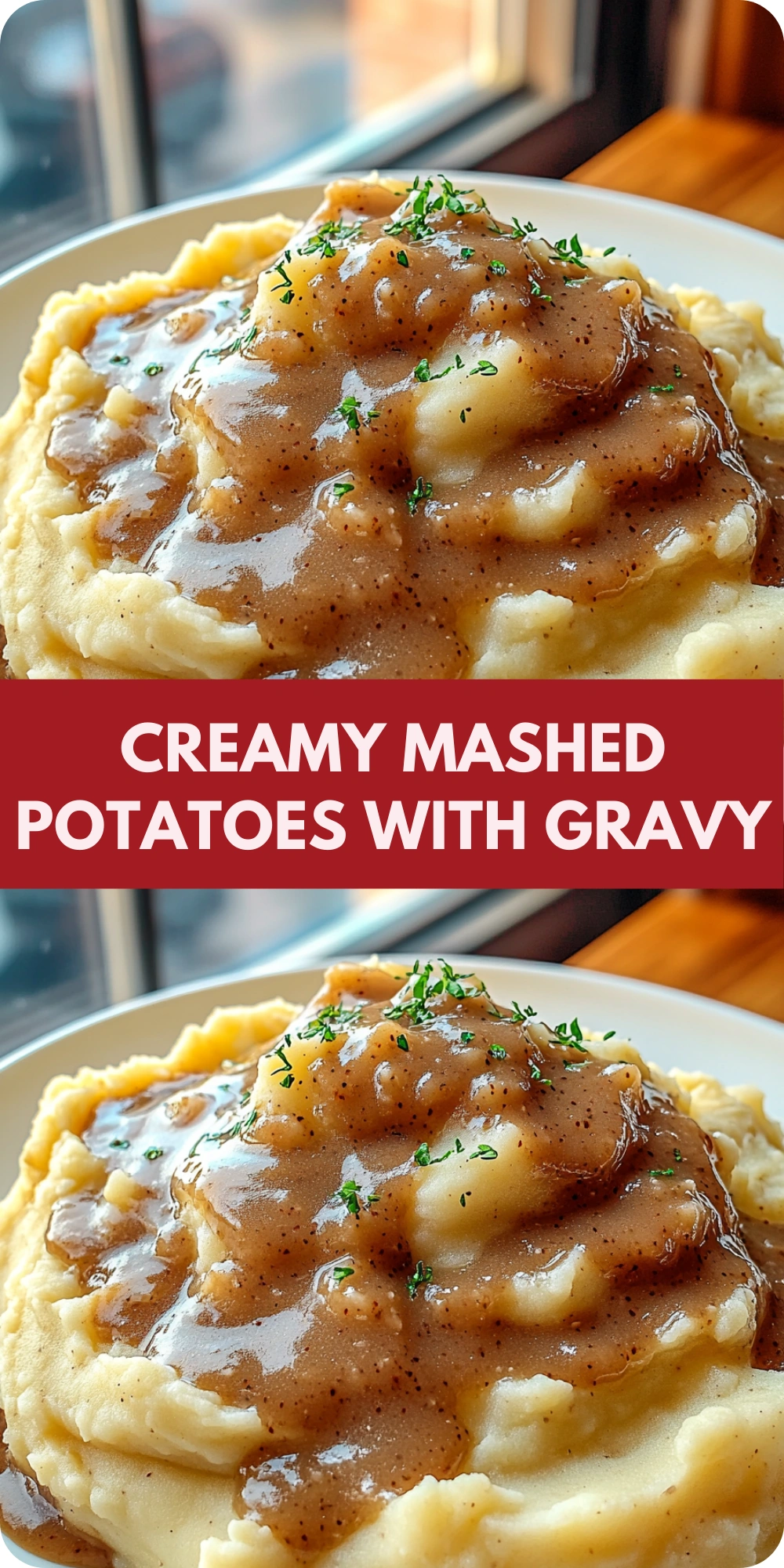Creamy Mashed Potatoes with Gravy