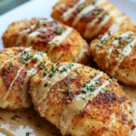 Crispy Parmesan Chicken with a Rich Garlic Sauce