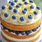 Lemon Blueberry Birthday Cake with Zesty Lemon Curd