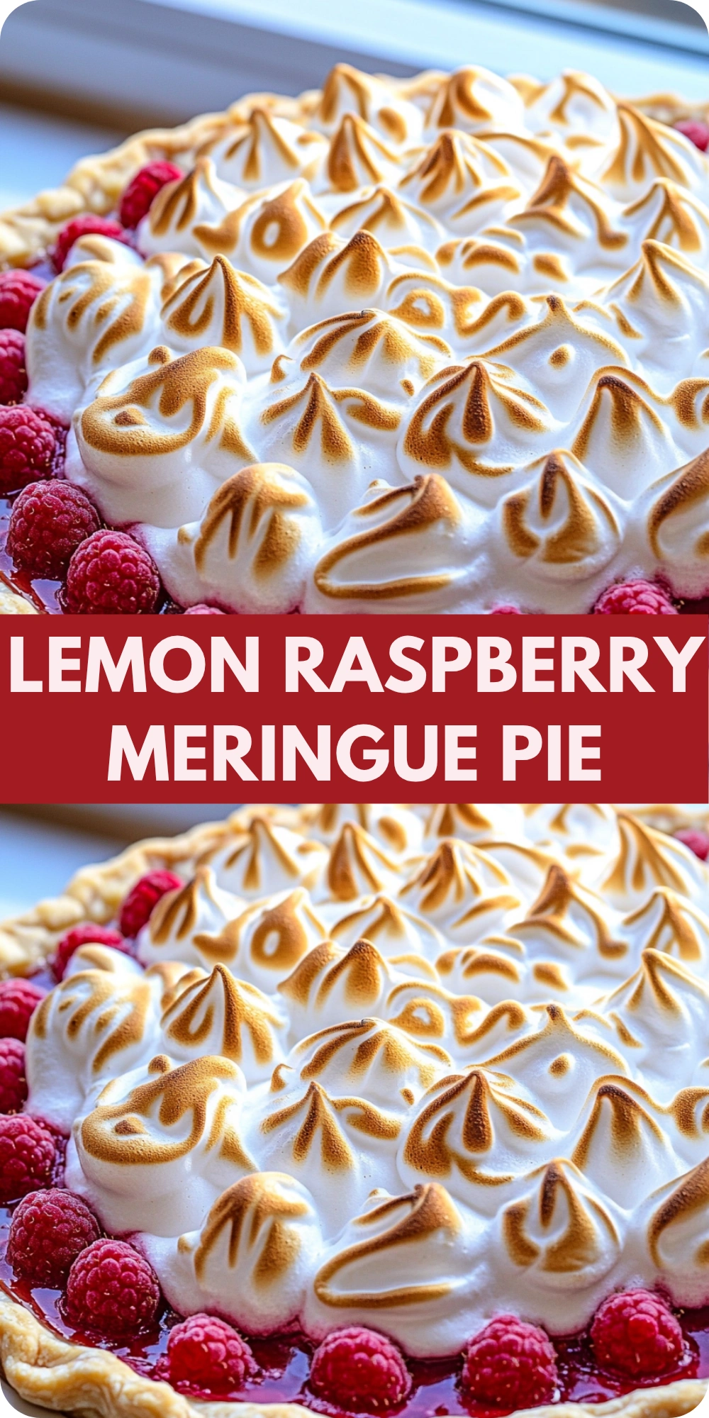 Lemon Raspberry Meringue Pie