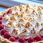 Lemon Raspberry Meringue Pie