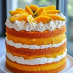 Mango Passionfruit Birthday Cake with Tropical Whipped