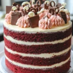 Red Velvet Birthday Cake with White Chocolate Ganache