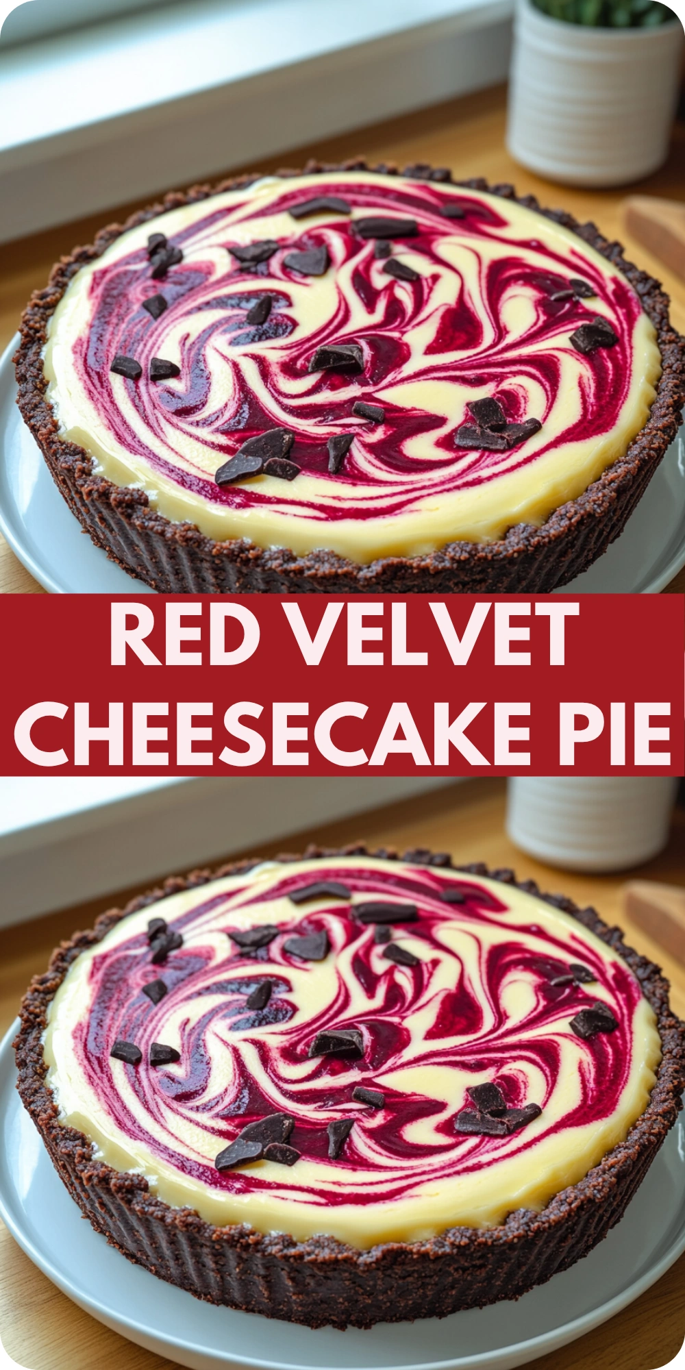 Red Velvet Cheesecake Pie