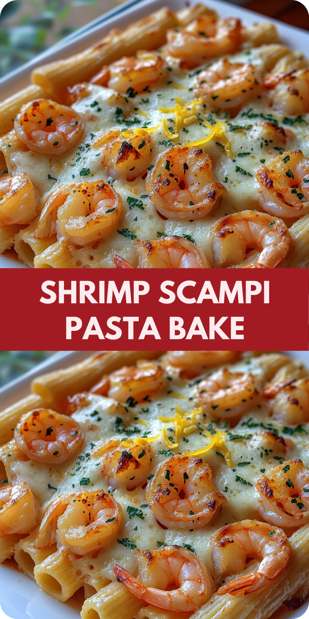 Shrimp Scampi Pasta Bake