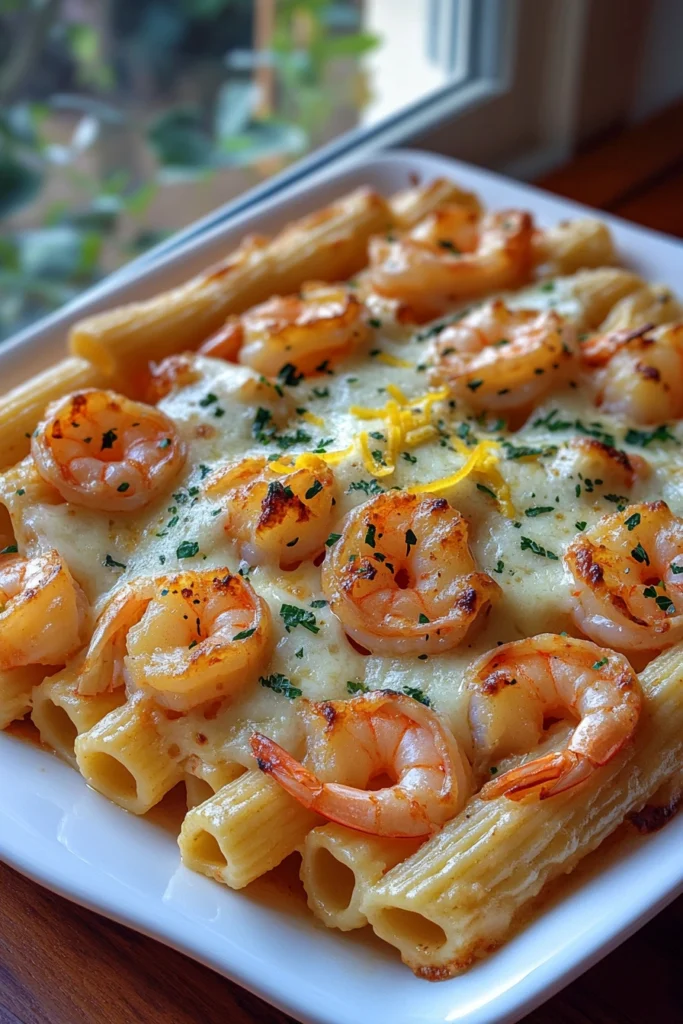 Shrimp Scampi Pasta Bake