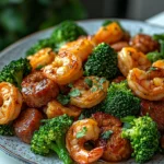 Shrimp and Sausage with Broccoli