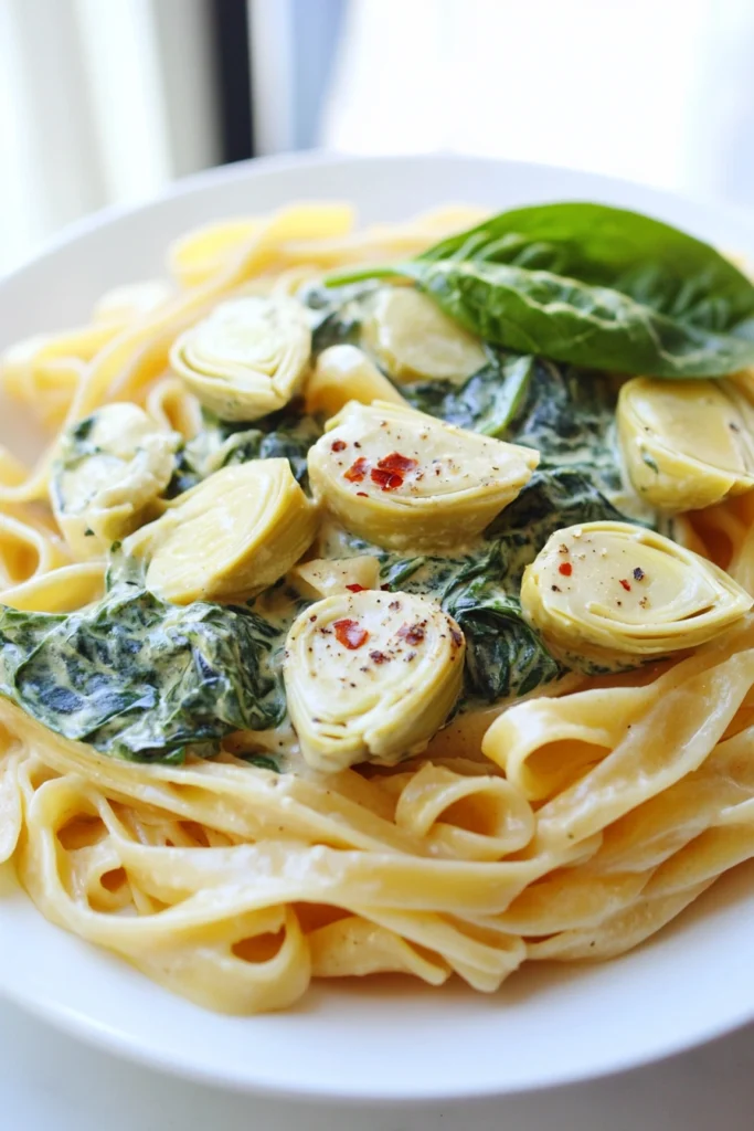 Spinach Artichoke Pasta