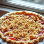 Strawberry Rhubarb Crumble Pie