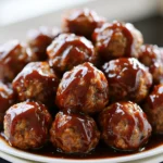 BBQ Meatballs in the Crockpot