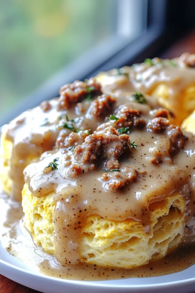 Sausage Gravy and Biscuits