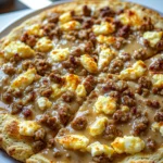 Biscuits and Sausage Gravy Breakfast Pizza