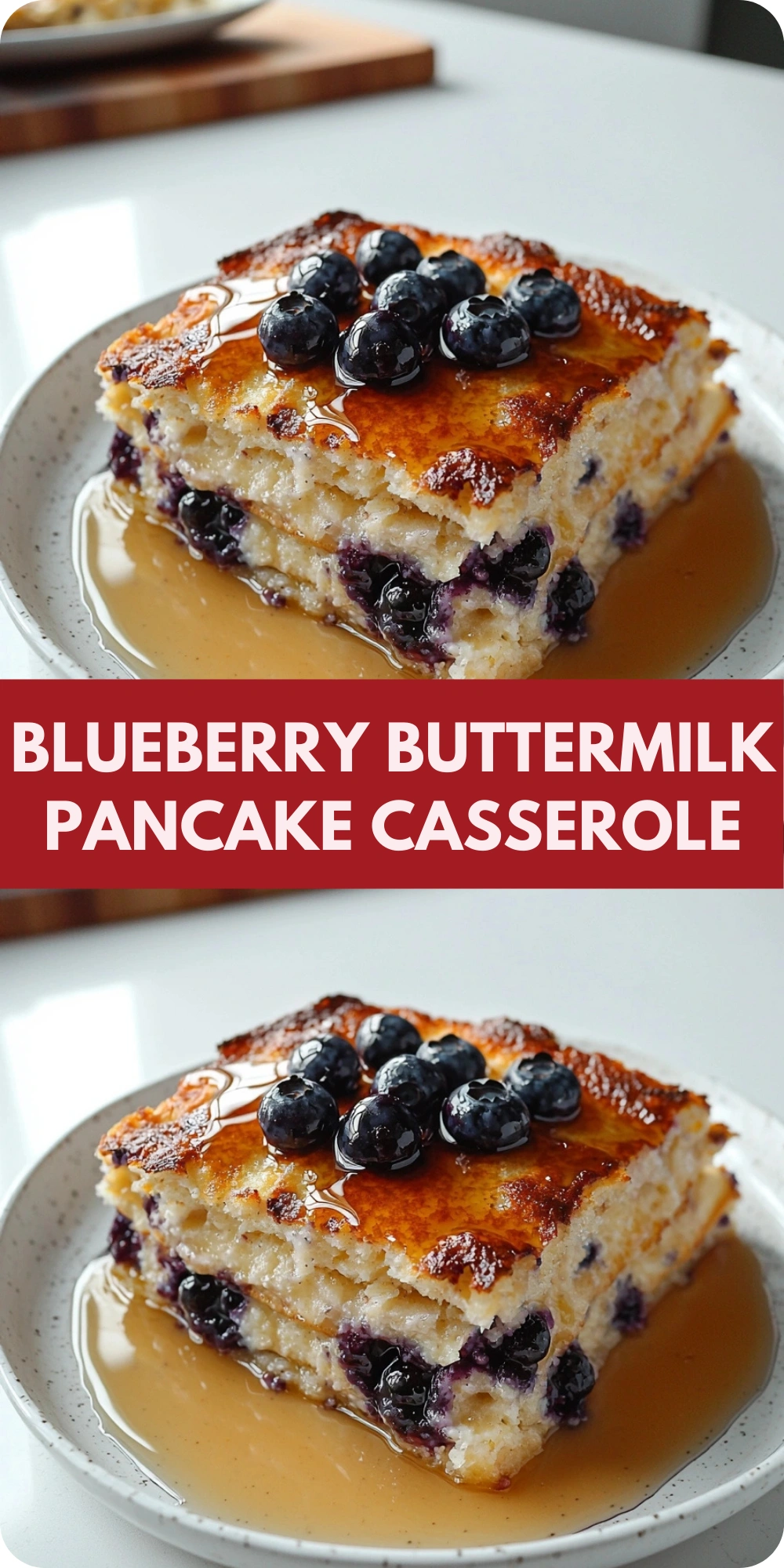 Blueberry Buttermilk Pancake Casserole