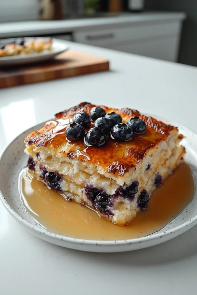 Blueberry Buttermilk Pancake Casserole