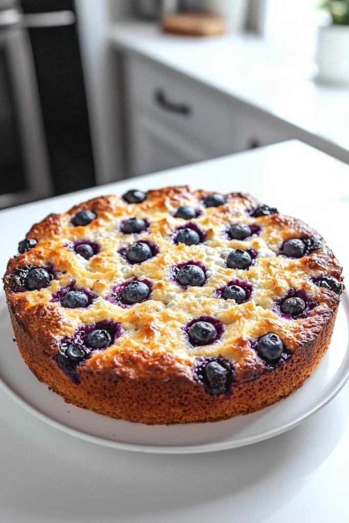 Blueberry Cottage Cheese Bake