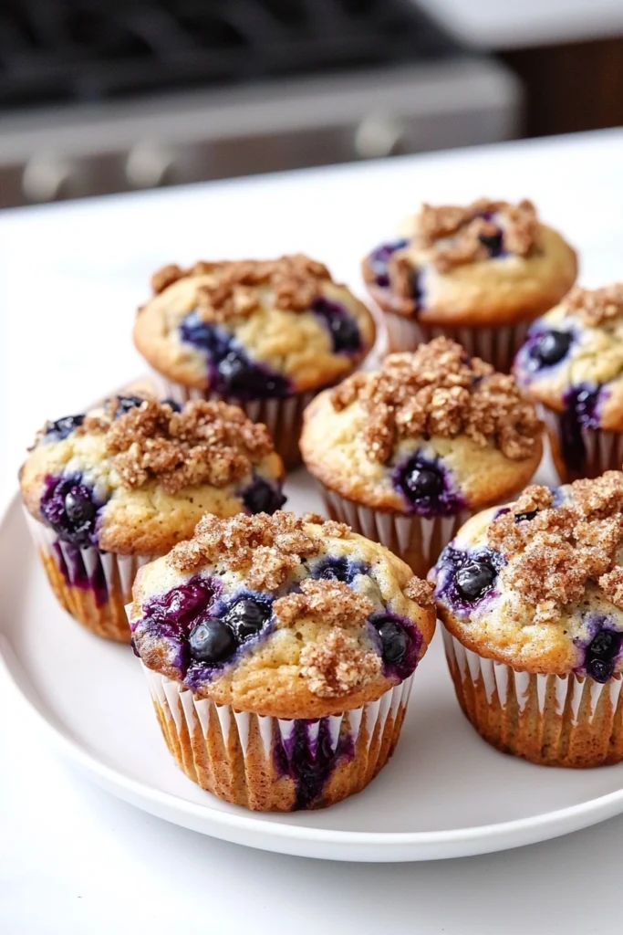 Blueberry Muffins With Streusel Topping