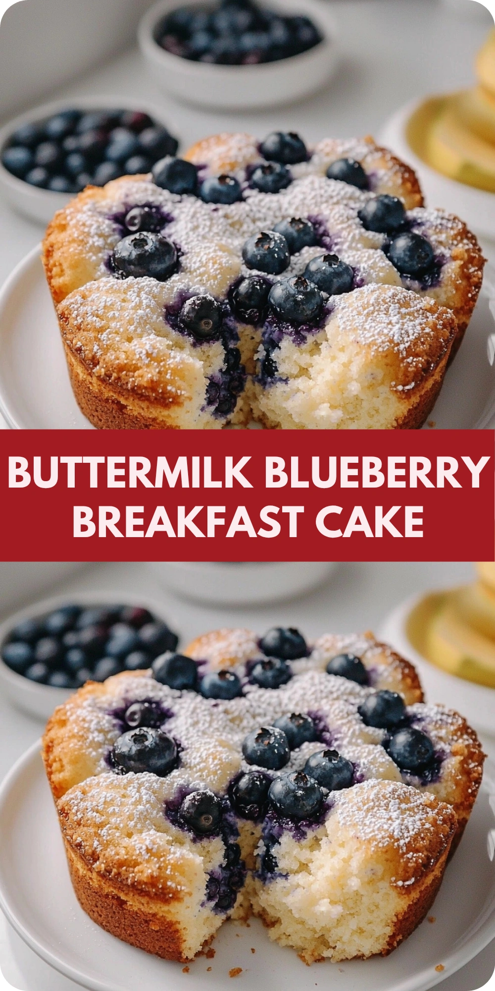 Buttermilk Blueberry Breakfast Cake