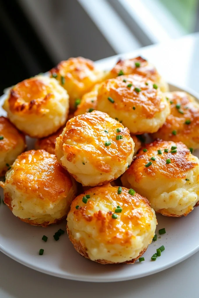Cheesy Mashed Potato Puff Bites