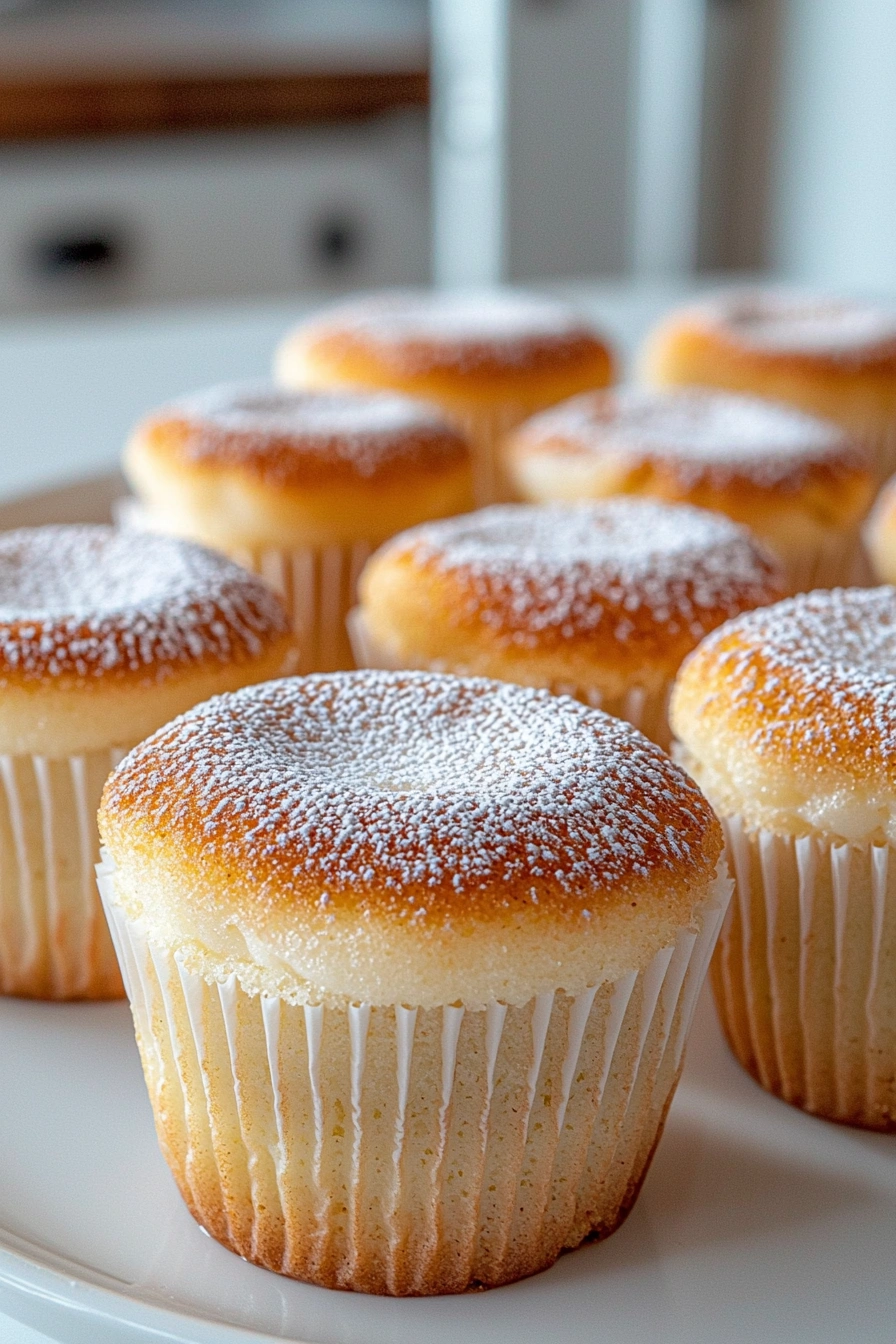 Fluffy Japanese Cotton Cheesecake Cupcakes