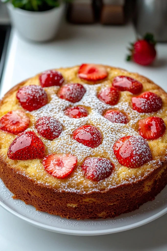 French Strawberry Cake