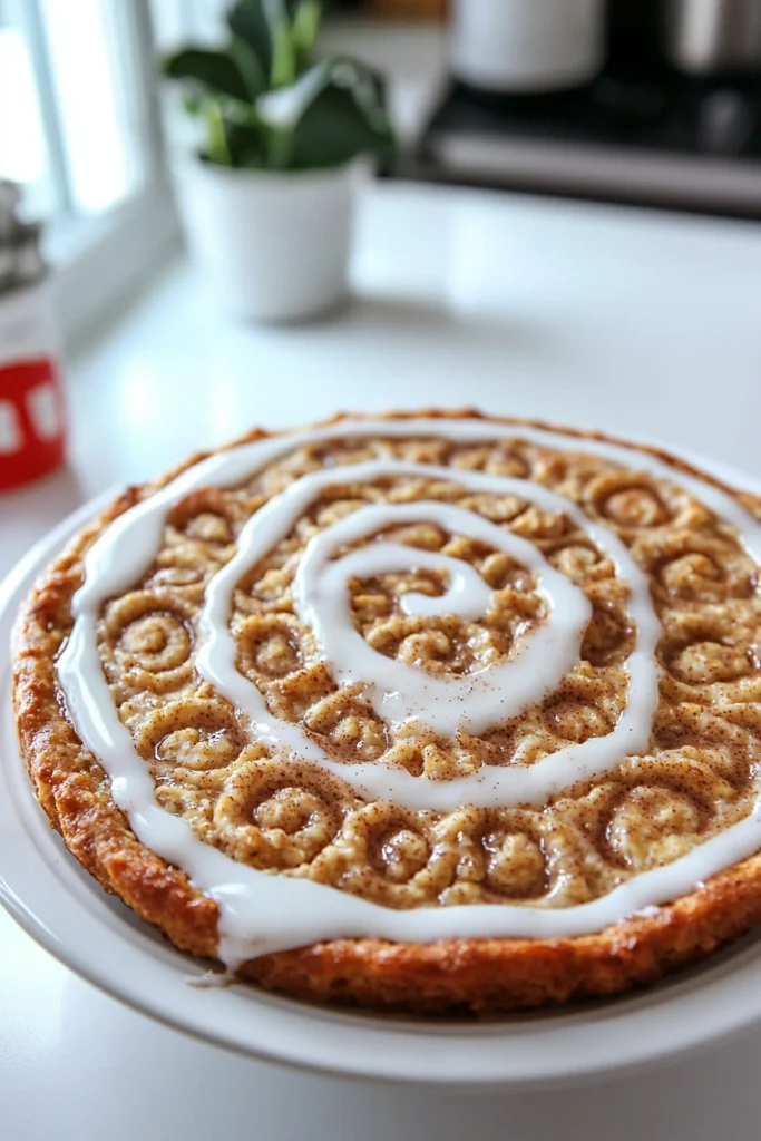 High-Protein Cinnamon Roll Baked Oatmeal