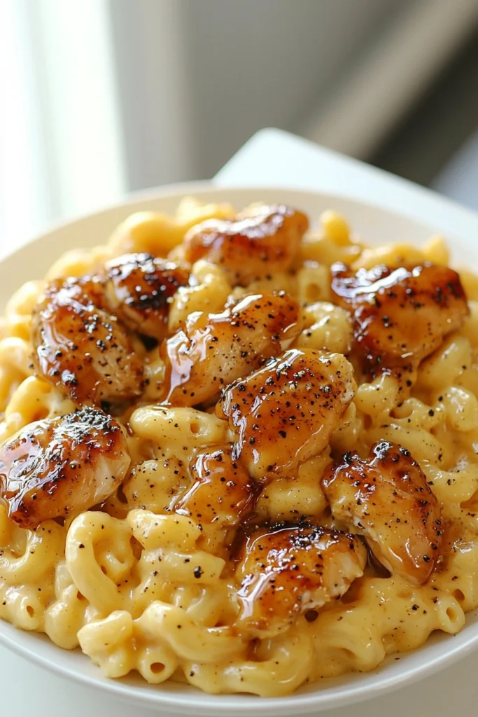 Honey Pepper Chicken Mac and Cheese