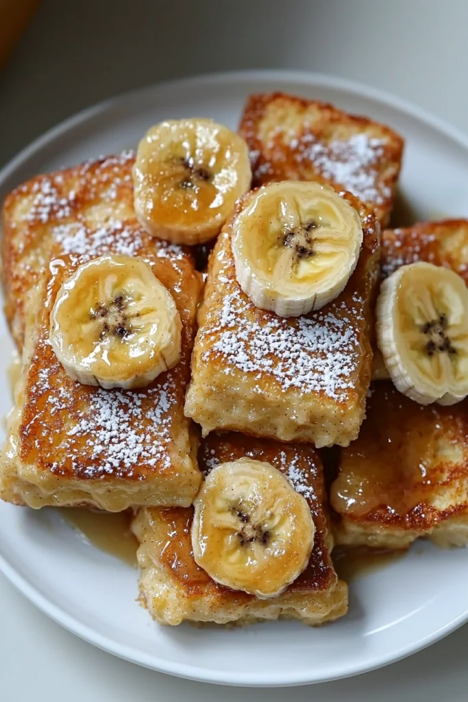 Overnight Baked Banana French Toast