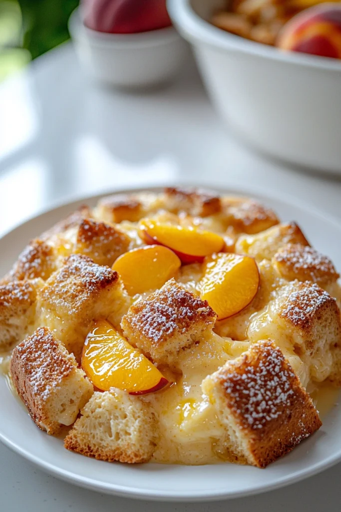 Peach Bread Pudding