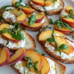Peach Bruschetta With