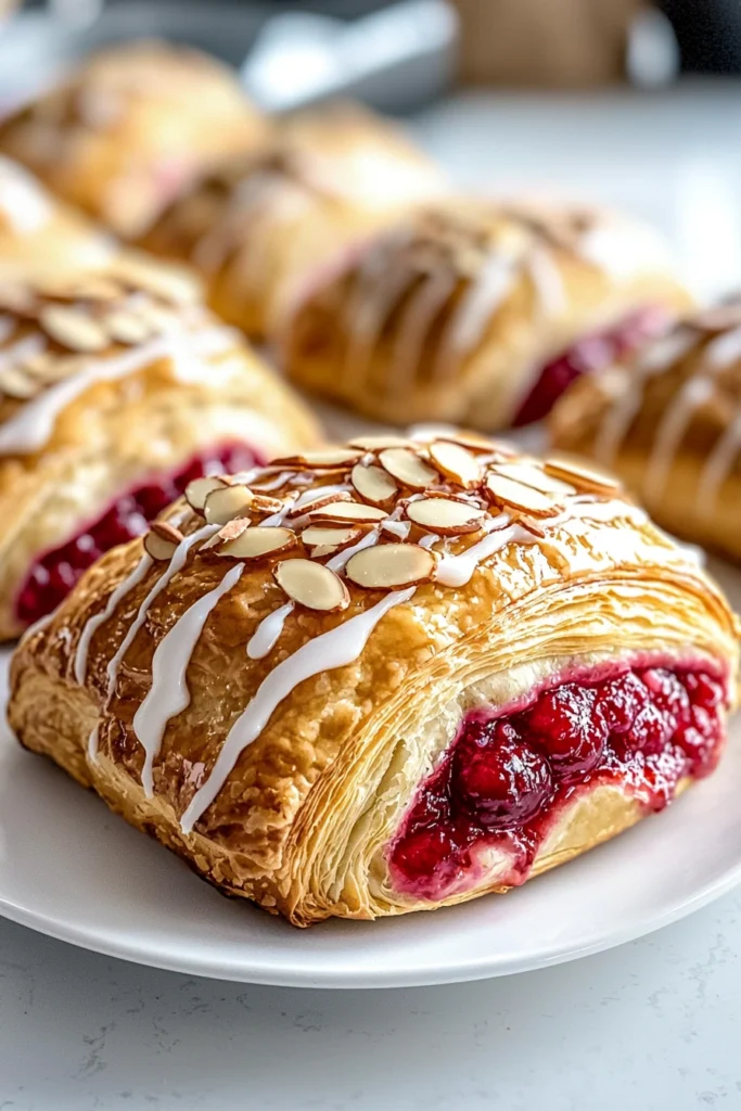 Raspberry Almond Puff Pastry Danish