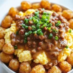 Tater Tot Breakfast Bowl with Sausage Gravy