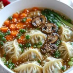 Asian Dumpling Potsticker Soup