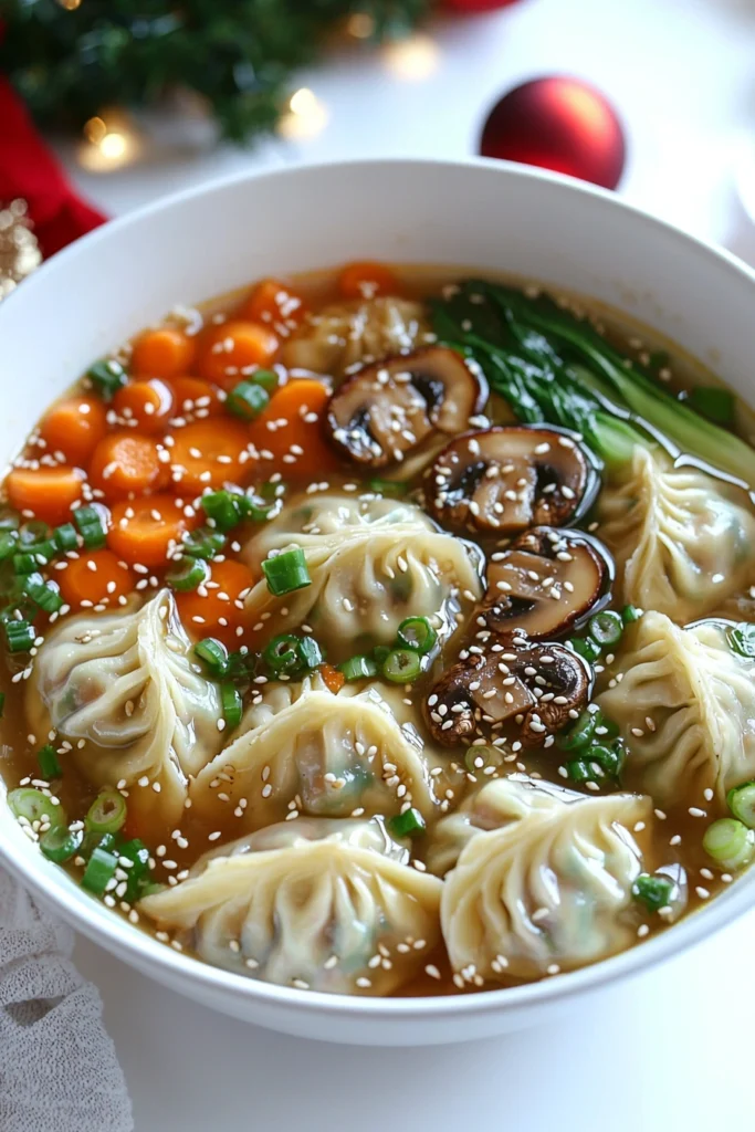 Asian Dumpling Potsticker Soup