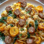 Delicious Autumn Sausage Pasta Squash