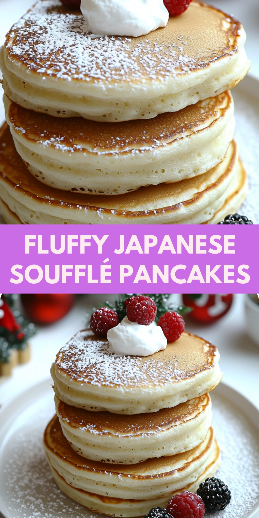 Fluffy Japanese Soufflé Pancakes