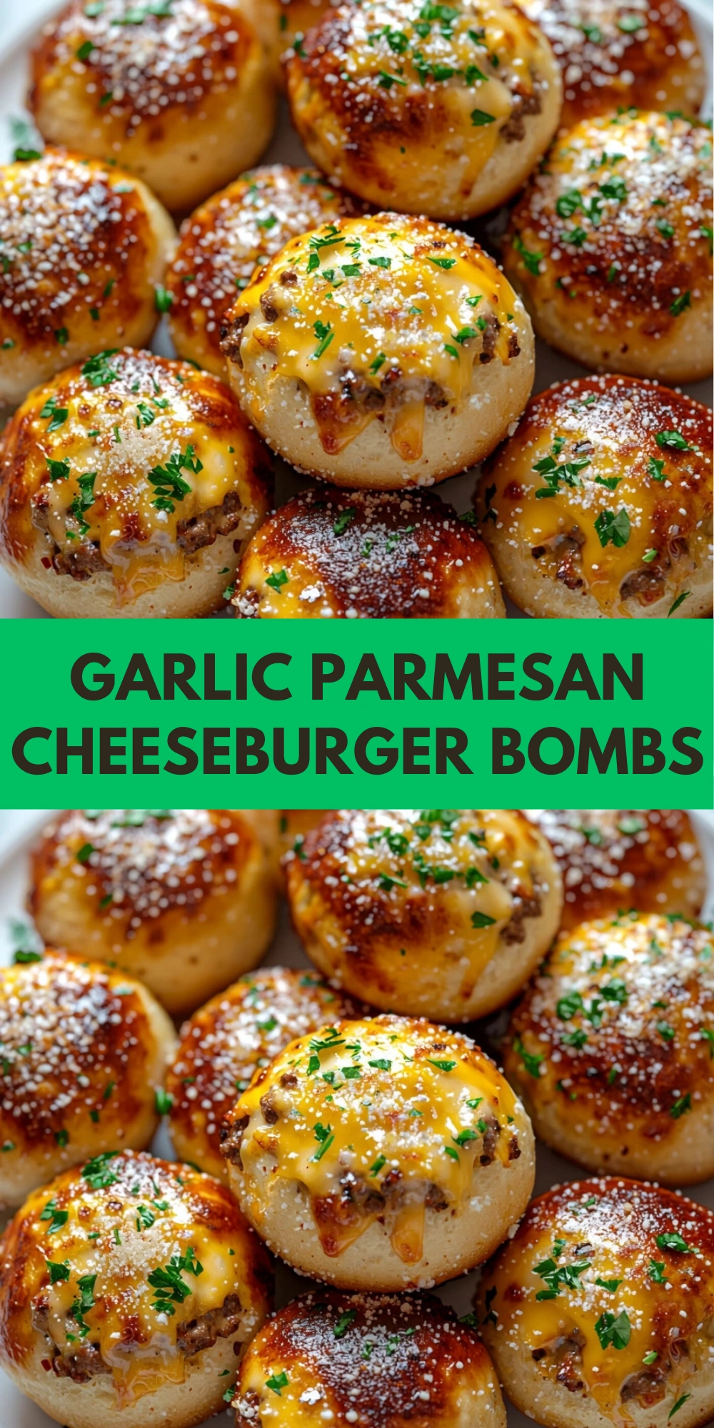 Garlic Parmesan Cheeseburger Bombs