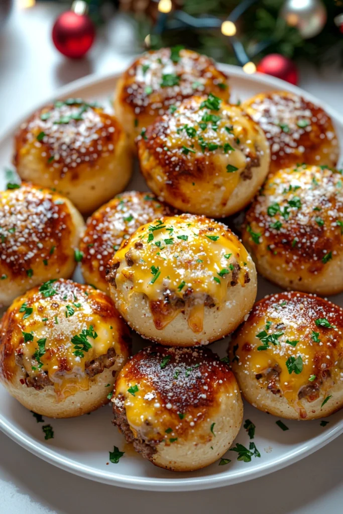 Garlic Parmesan Cheeseburger Bombs