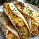 Cheesy Garlic Chicken Tacos