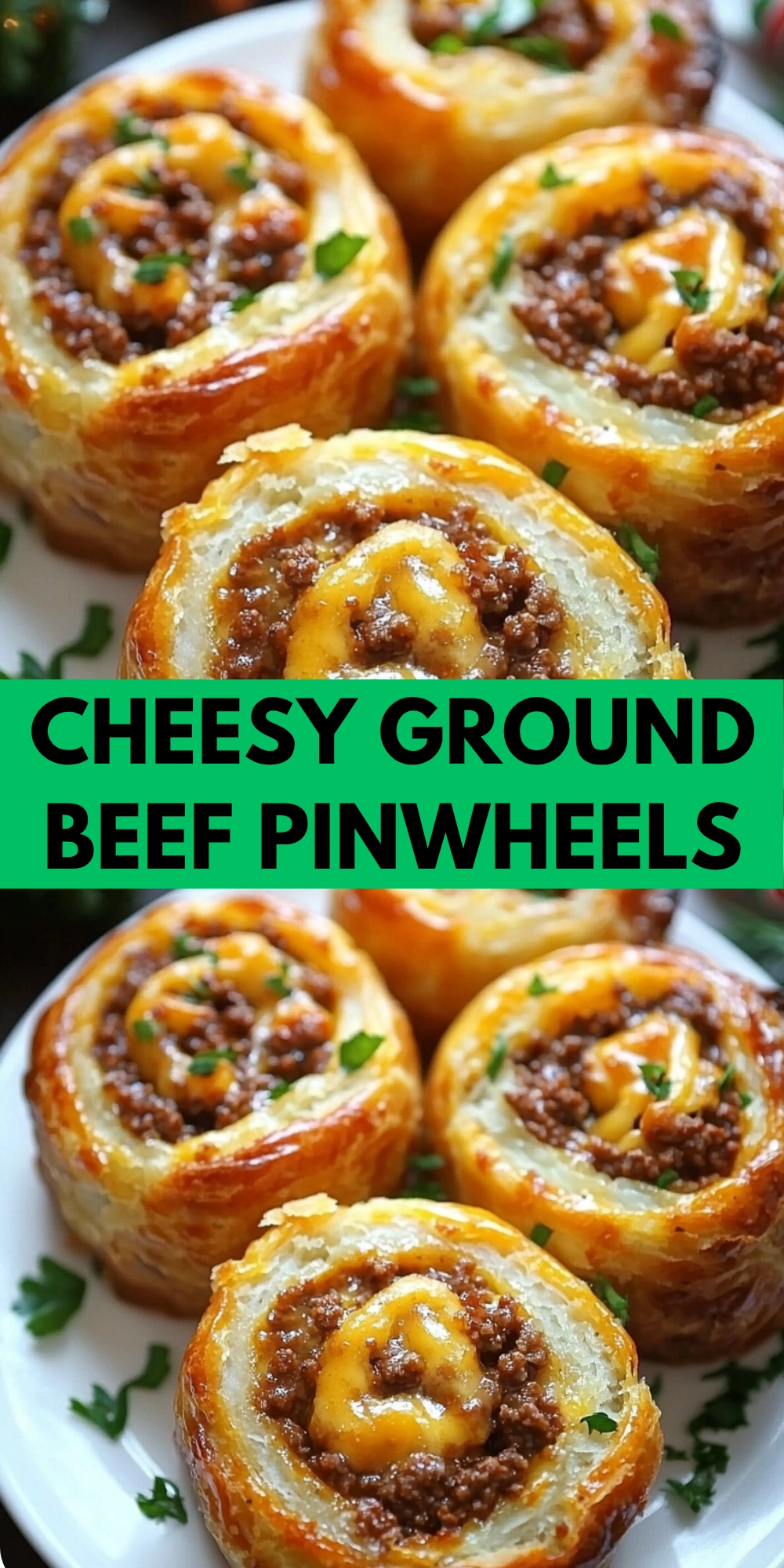 Cheesy Ground Beef Pinwheels