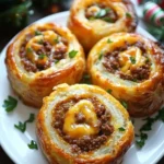 Cheesy Ground Beef Pinwheels
