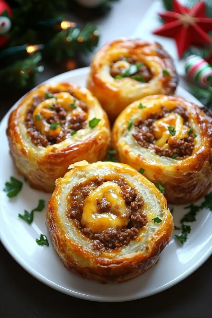 Cheesy Ground Beef Pinwheels