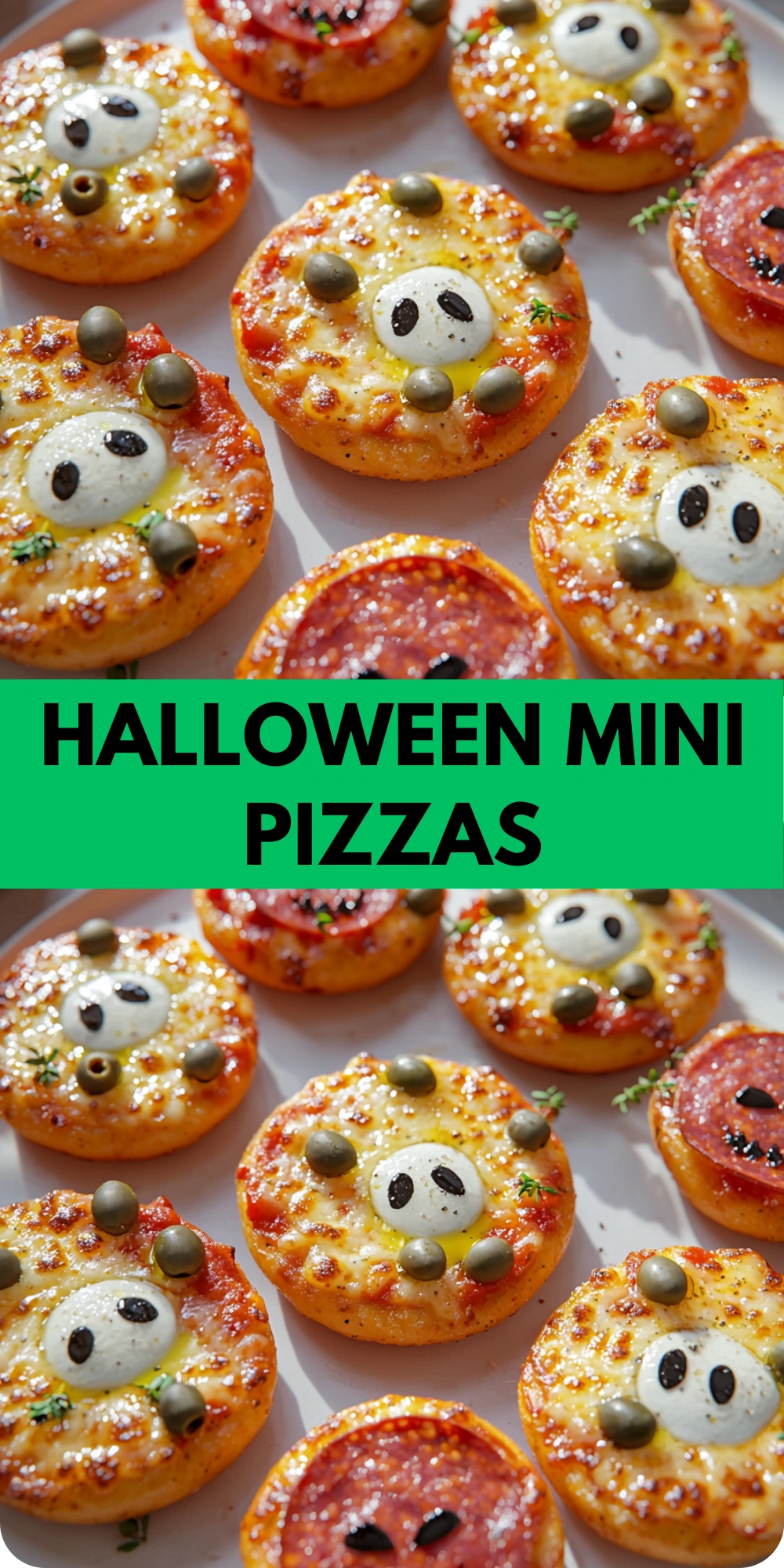 Halloween Mini Pizzas